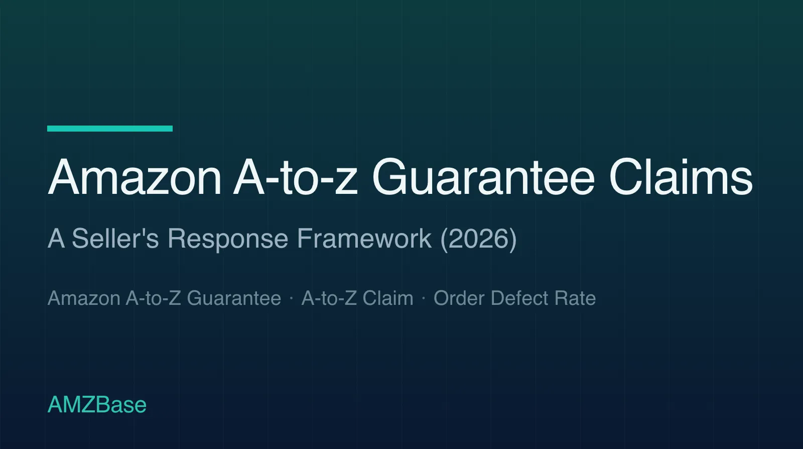 Amazon A-to-z Guarantee Claims title card