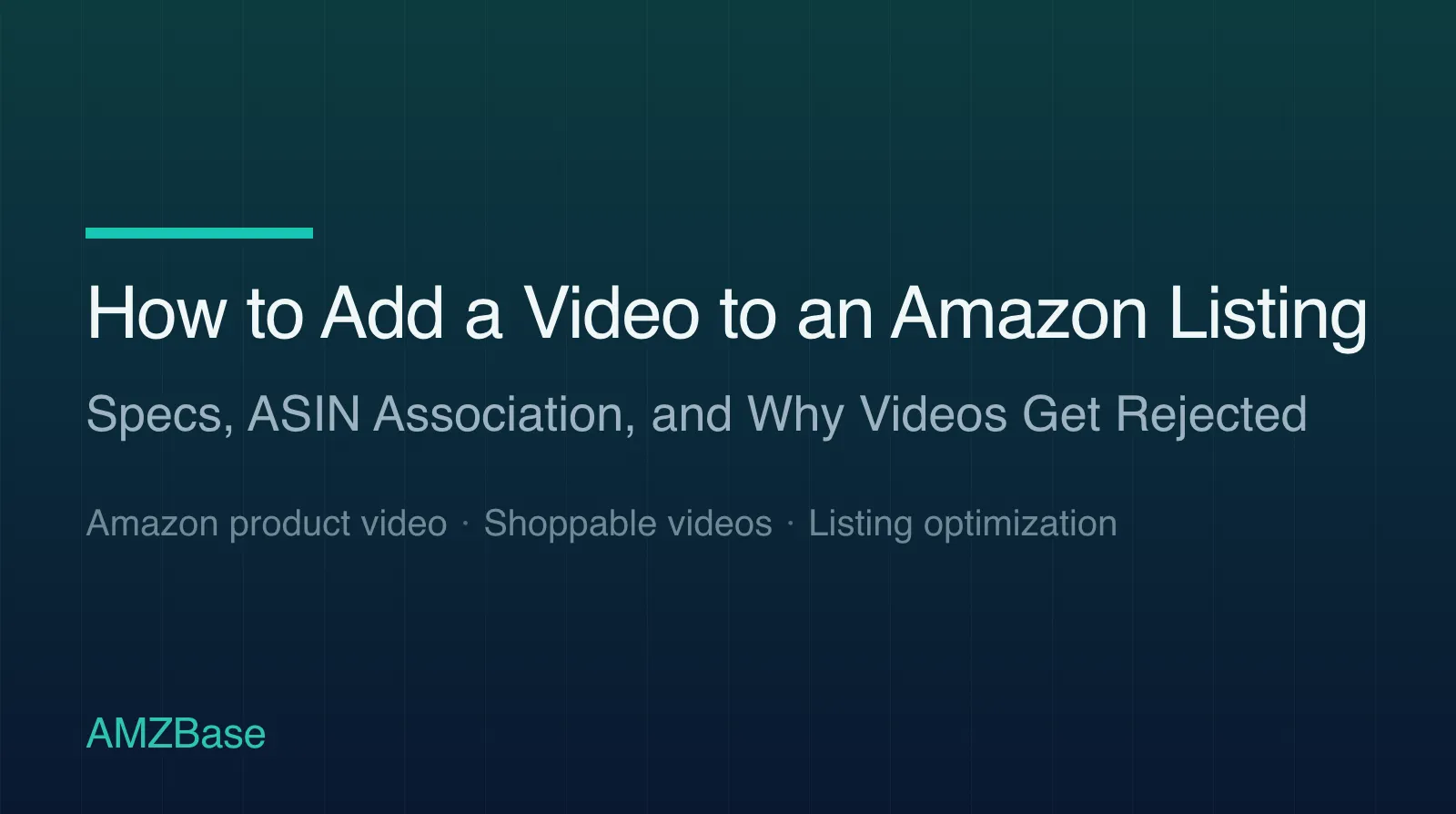 Adding a shoppable video to an Amazon product listing in Seller Central
