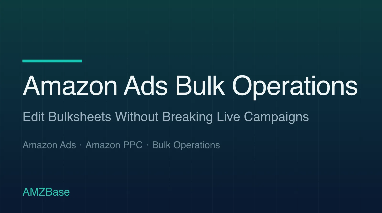 Amazon Ads Bulk Operations title card