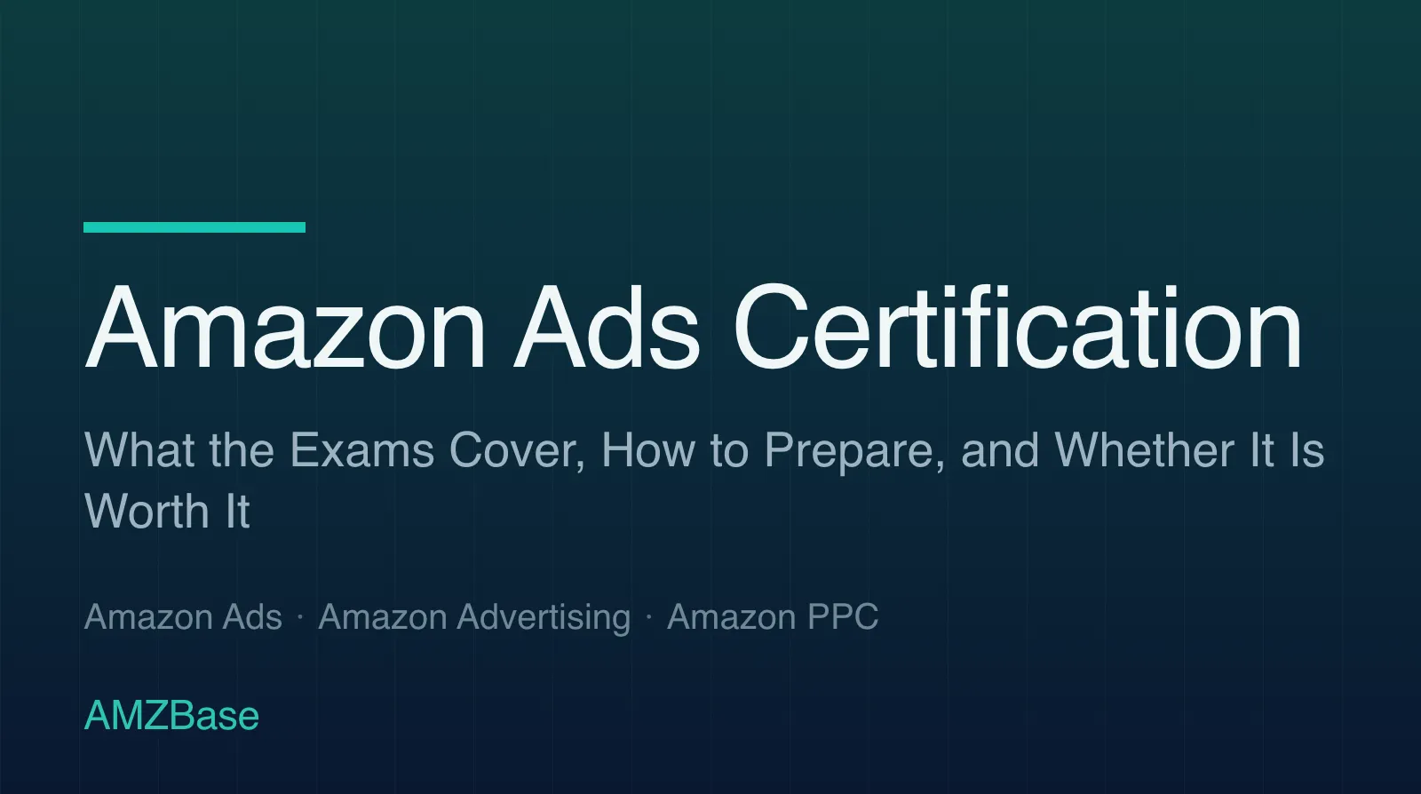 Amazon Ads Certification title card