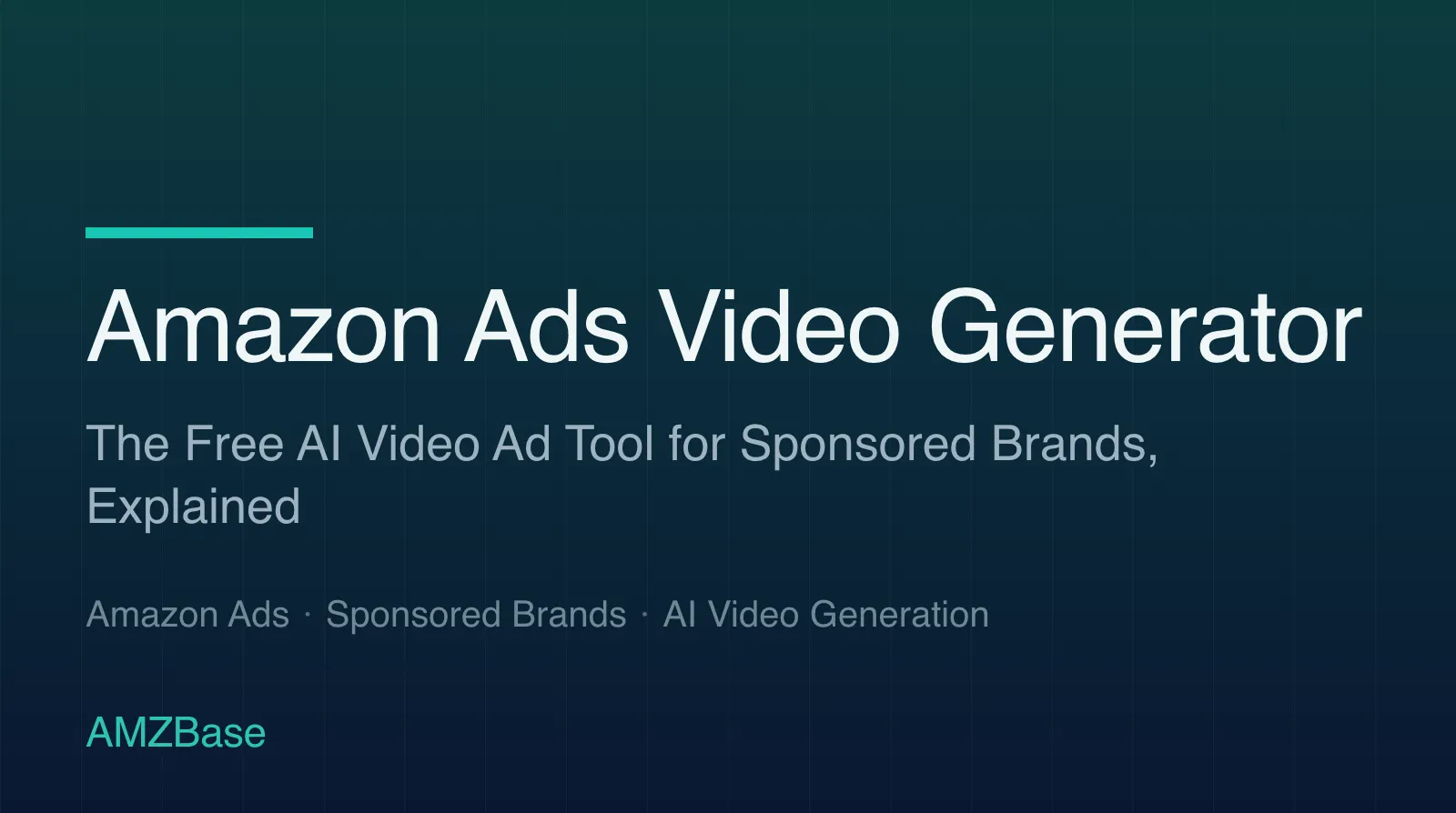 Amazon Ads Video Generator title card