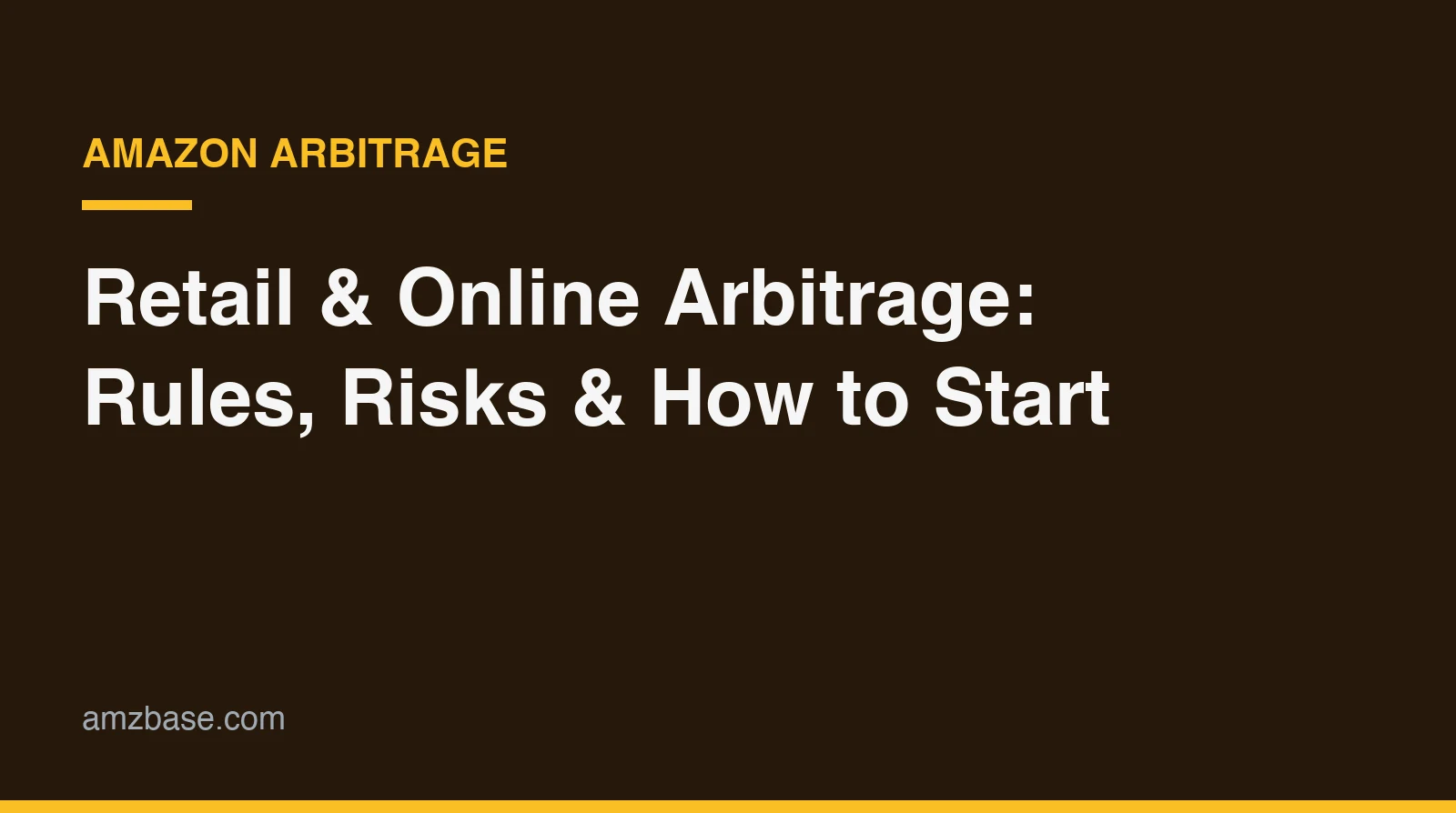 Retail vs online arbitrage sourcing flow into an Amazon listing