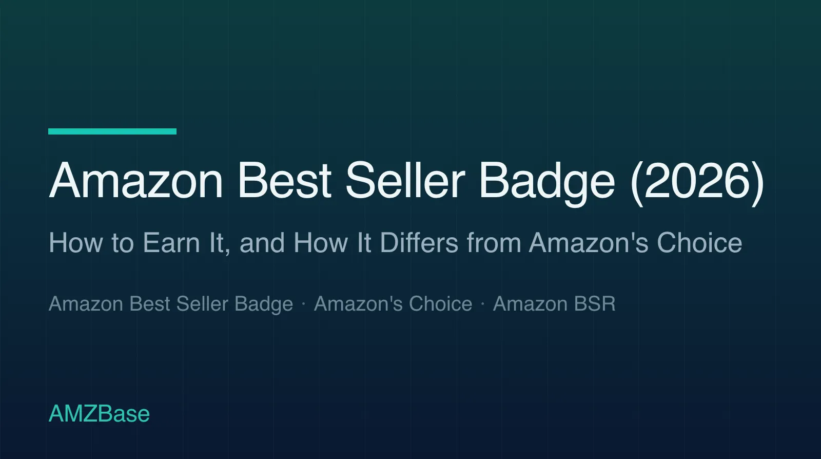 Amazon Best Seller Badge (2026) title card