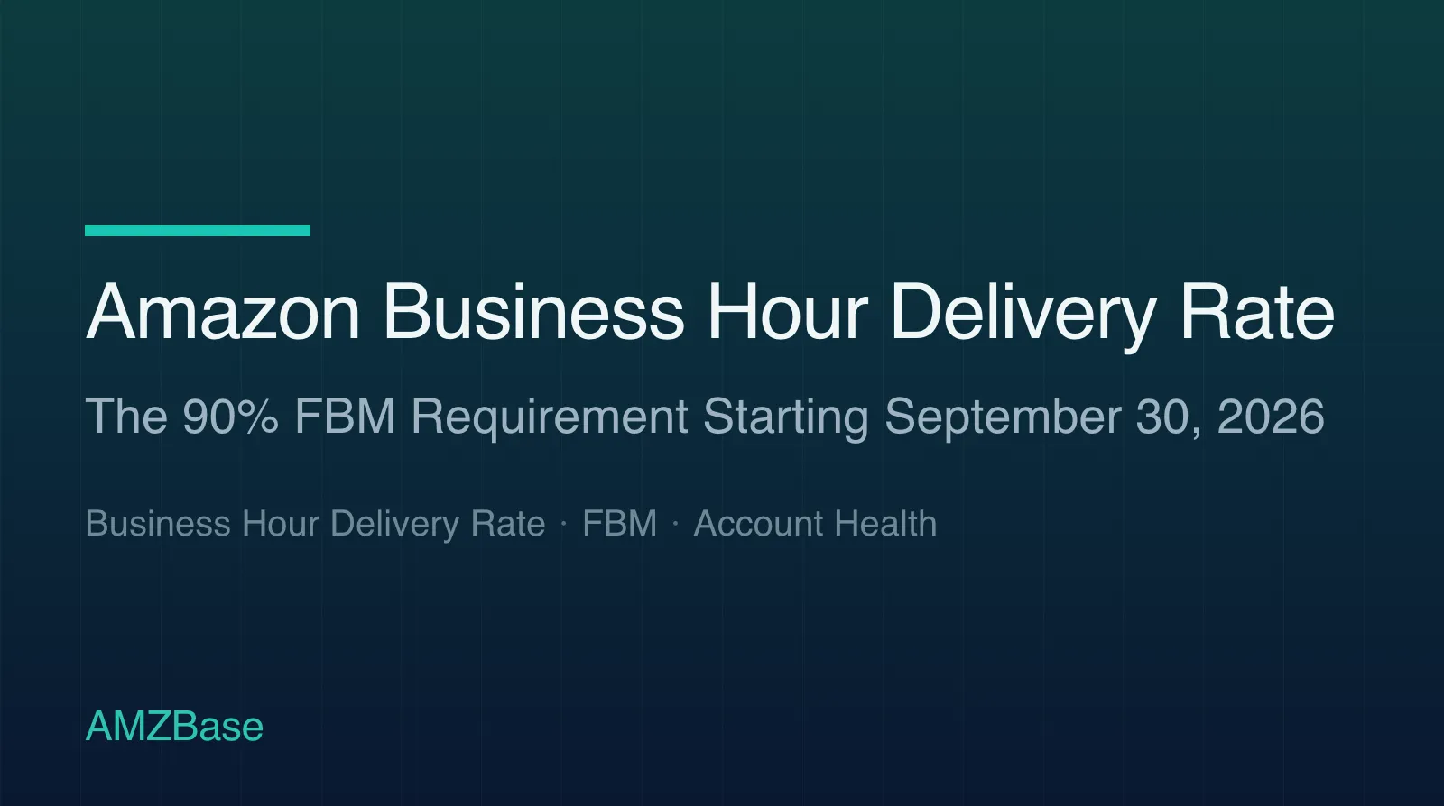 Amazon Business Hour Delivery Rate title card