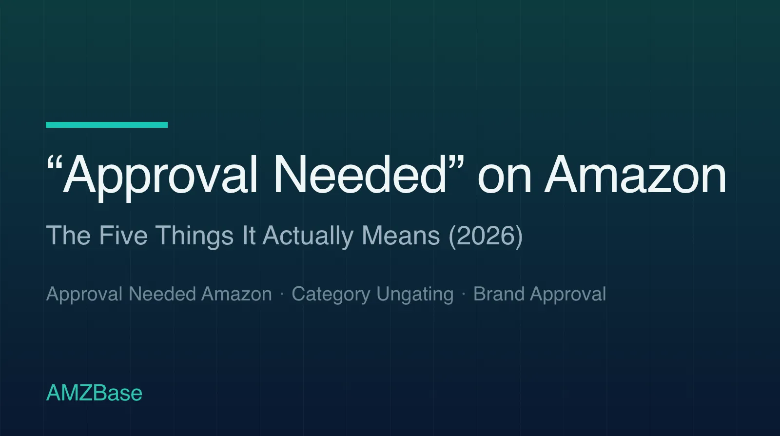 “Approval Needed” on Amazon title card