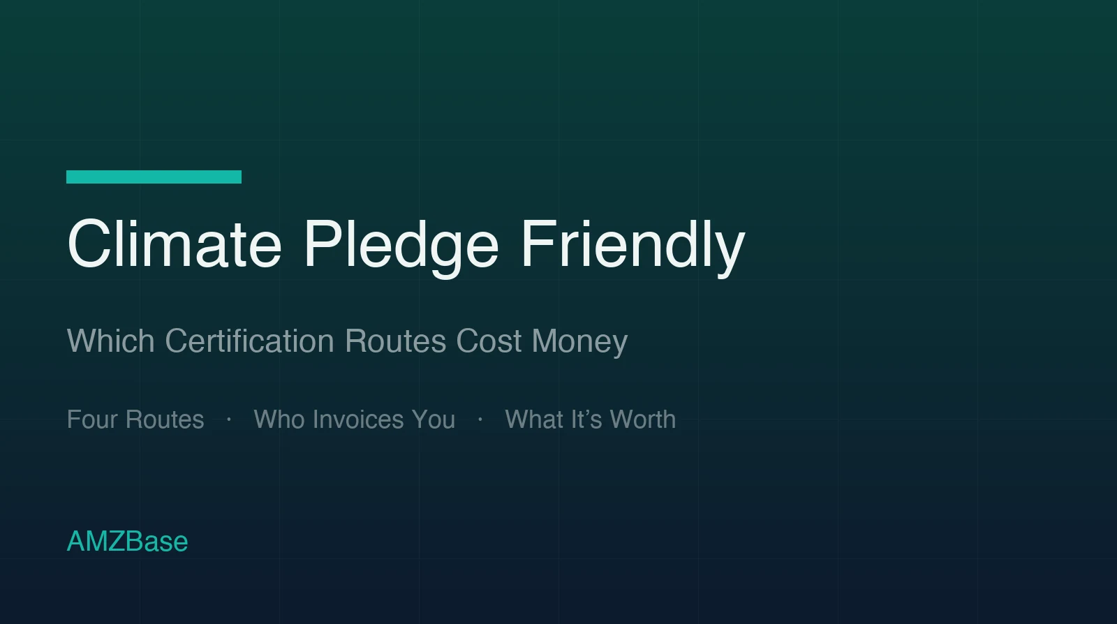 Amazon Climate Pledge Friendly certification routes and their costs