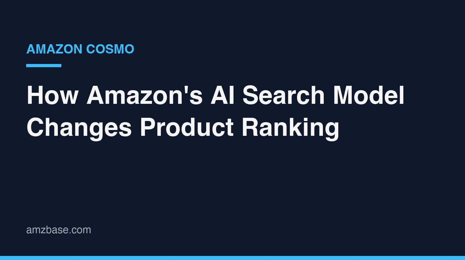 Amazon COSMO intent-based search: matching products to shopper needs, not just keywords