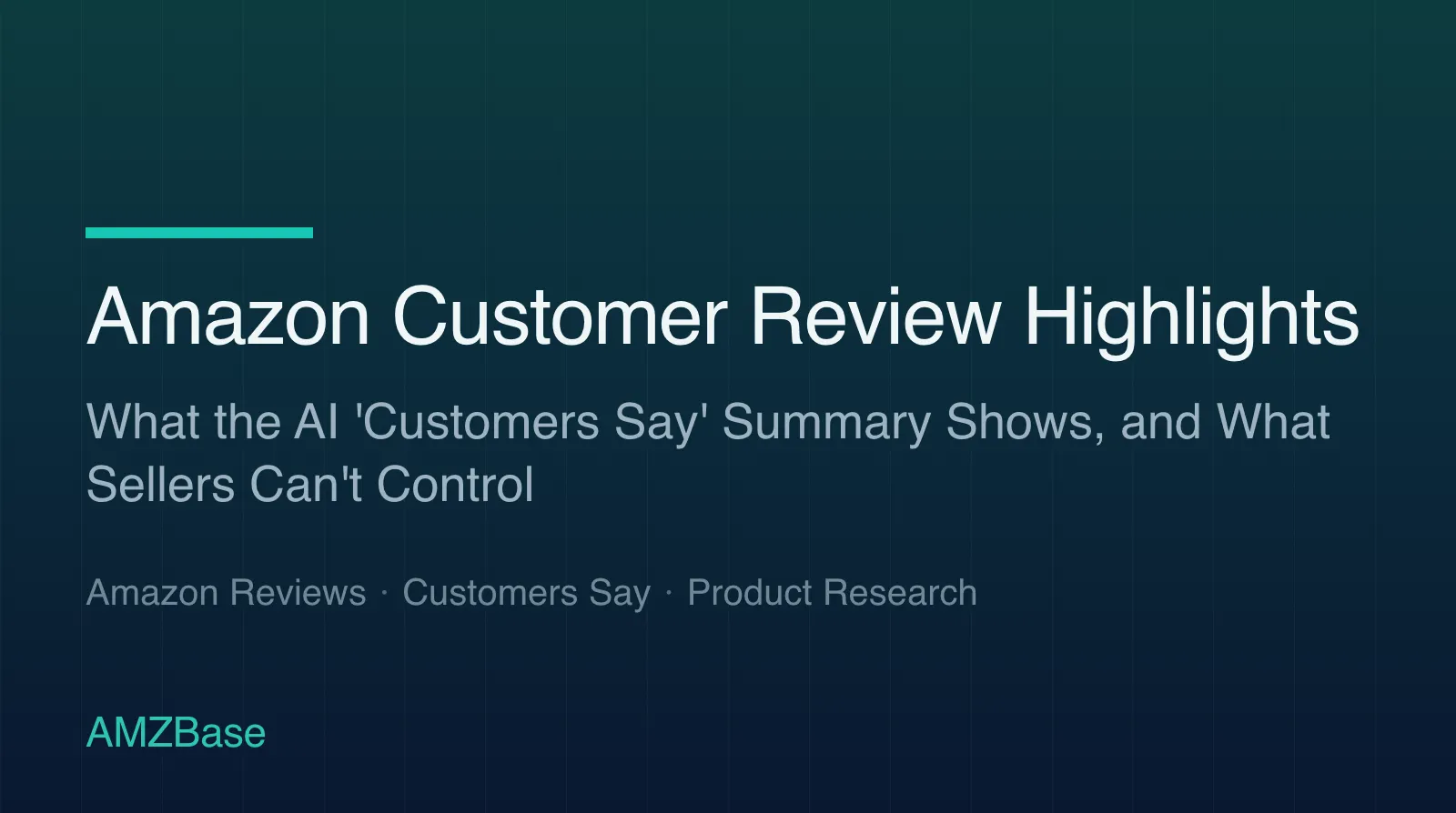 Amazon product page showing the AI-generated Customers say review summary