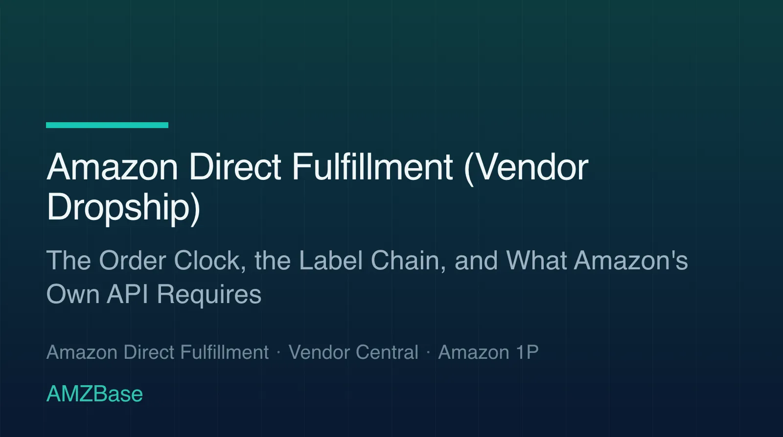 Amazon Direct Fulfillment order flow from purchase order to shipment confirmation