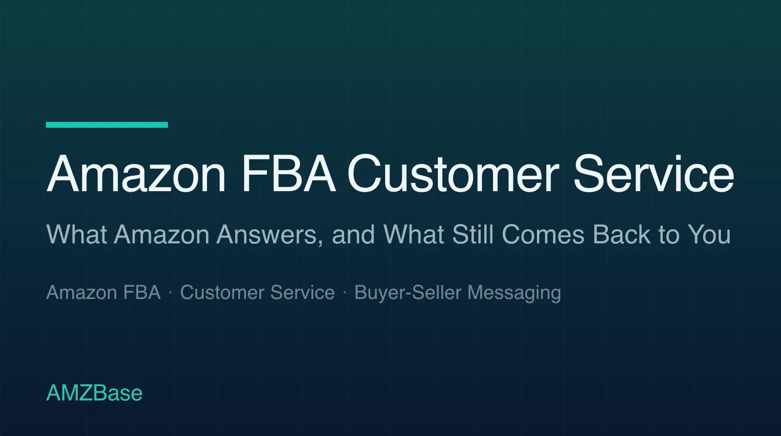 Amazon FBA Customer Service title card