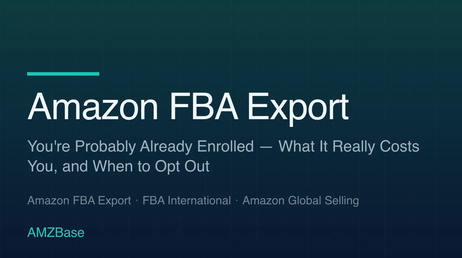 Amazon FBA Export title card