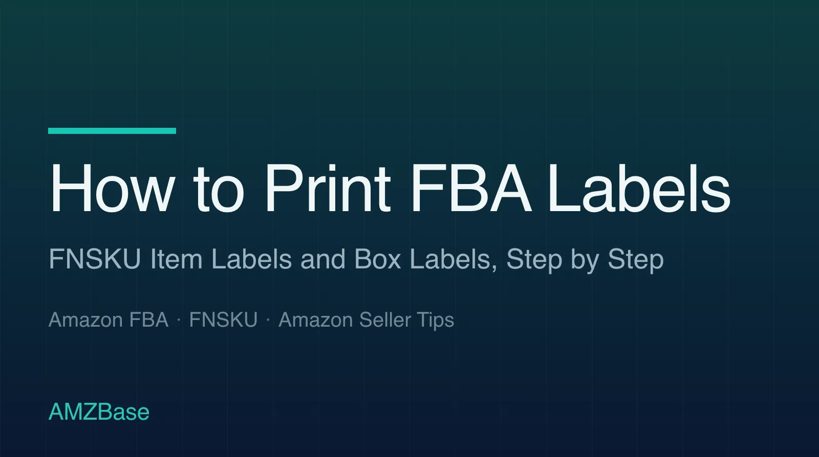 How to Print FBA Labels title card