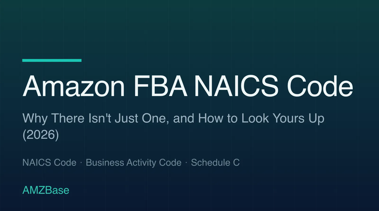 Amazon FBA NAICS Code title card