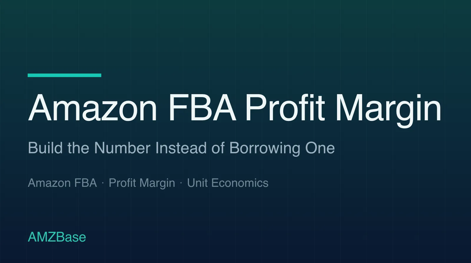Amazon FBA Profit Margin title card