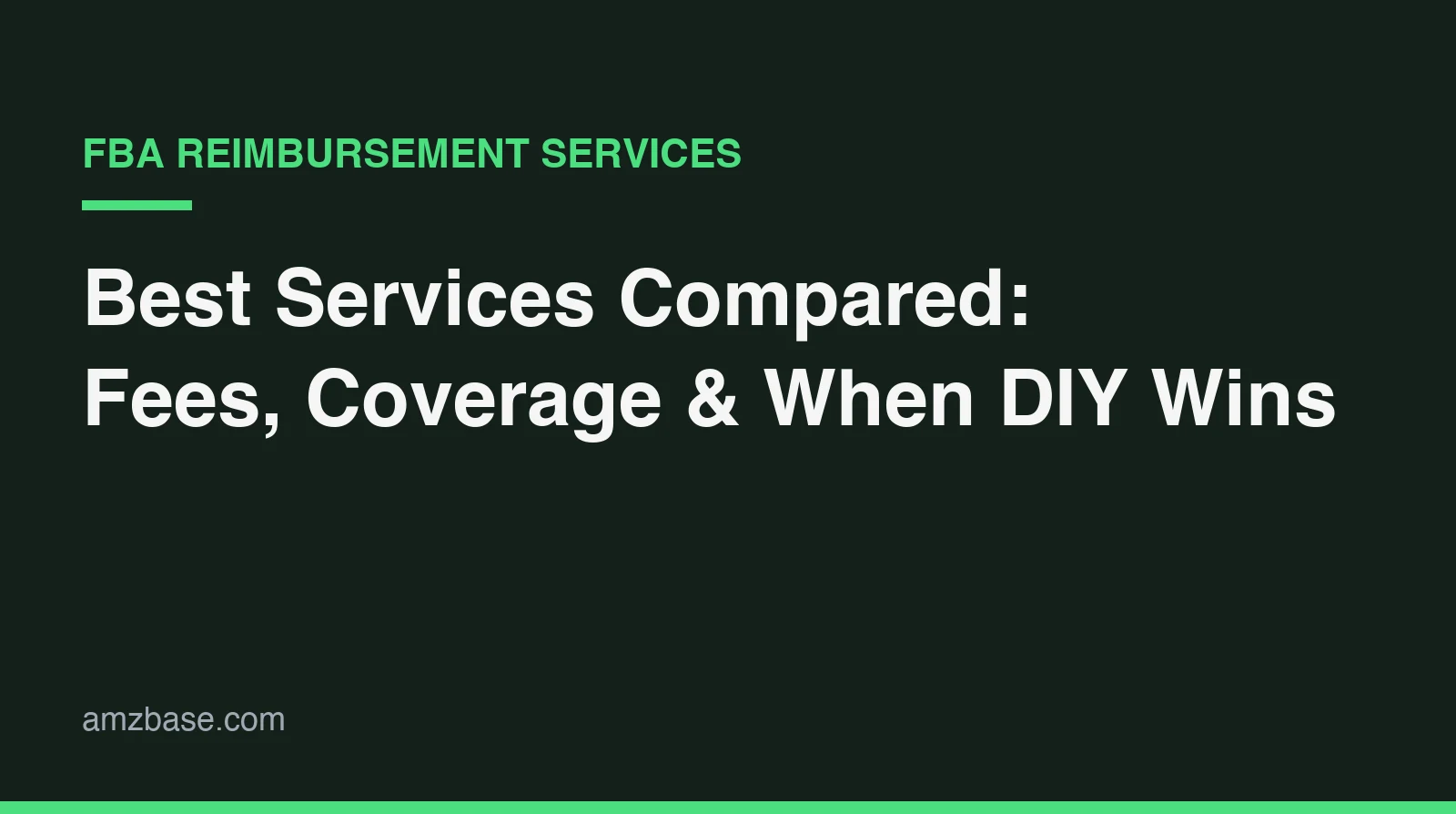 Amazon FBA reimbursement services compared by commission rate: GETIDA, Refully, Eva, Refunzo