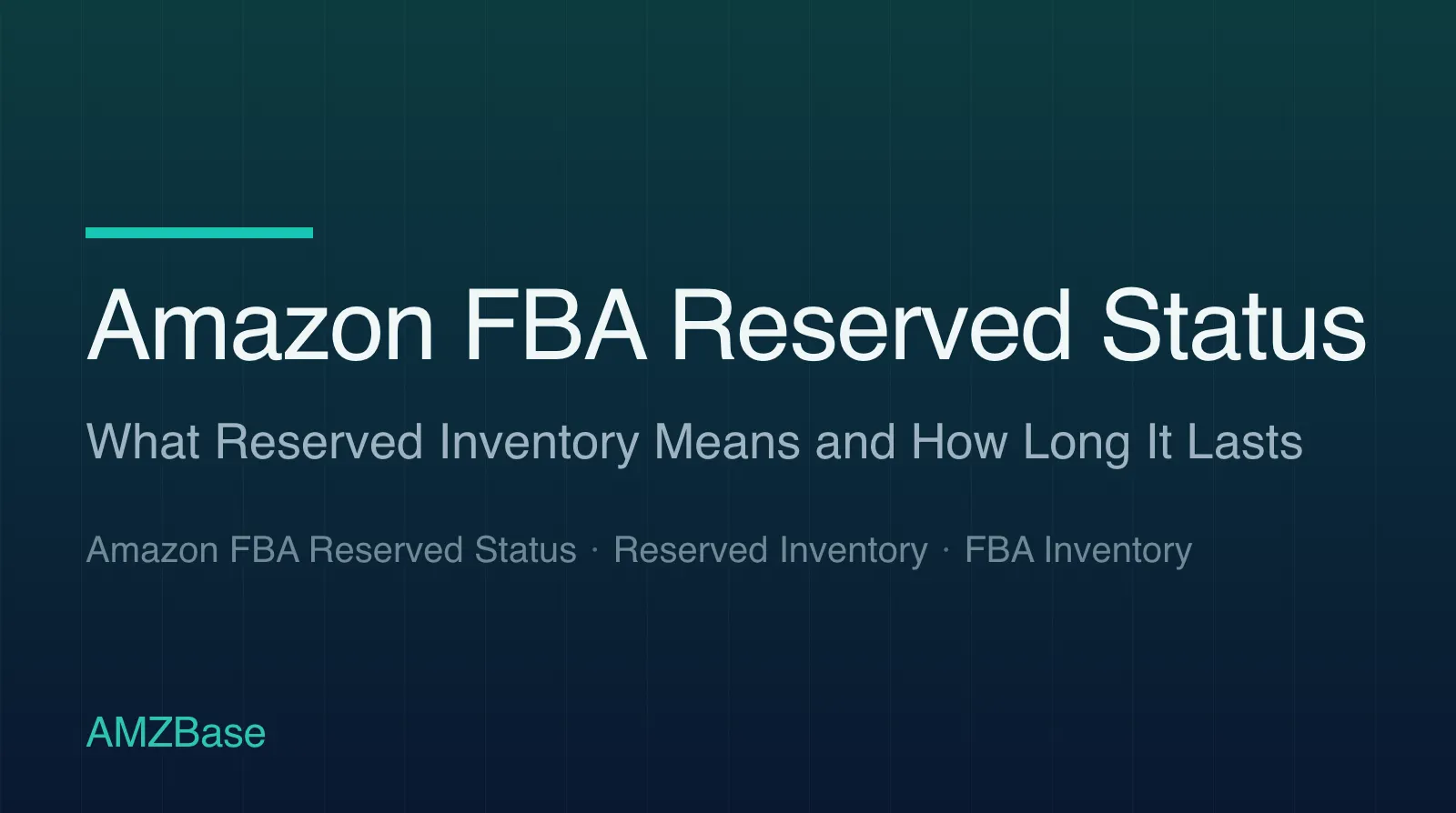 Amazon FBA Reserved Status title card