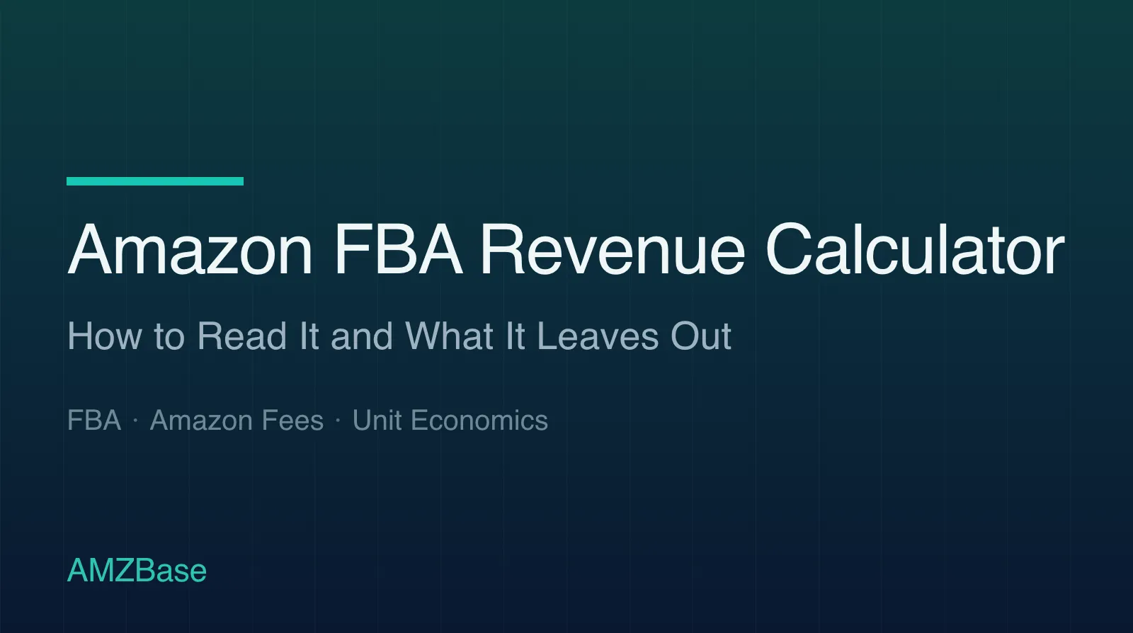 Amazon FBA Revenue Calculator title card