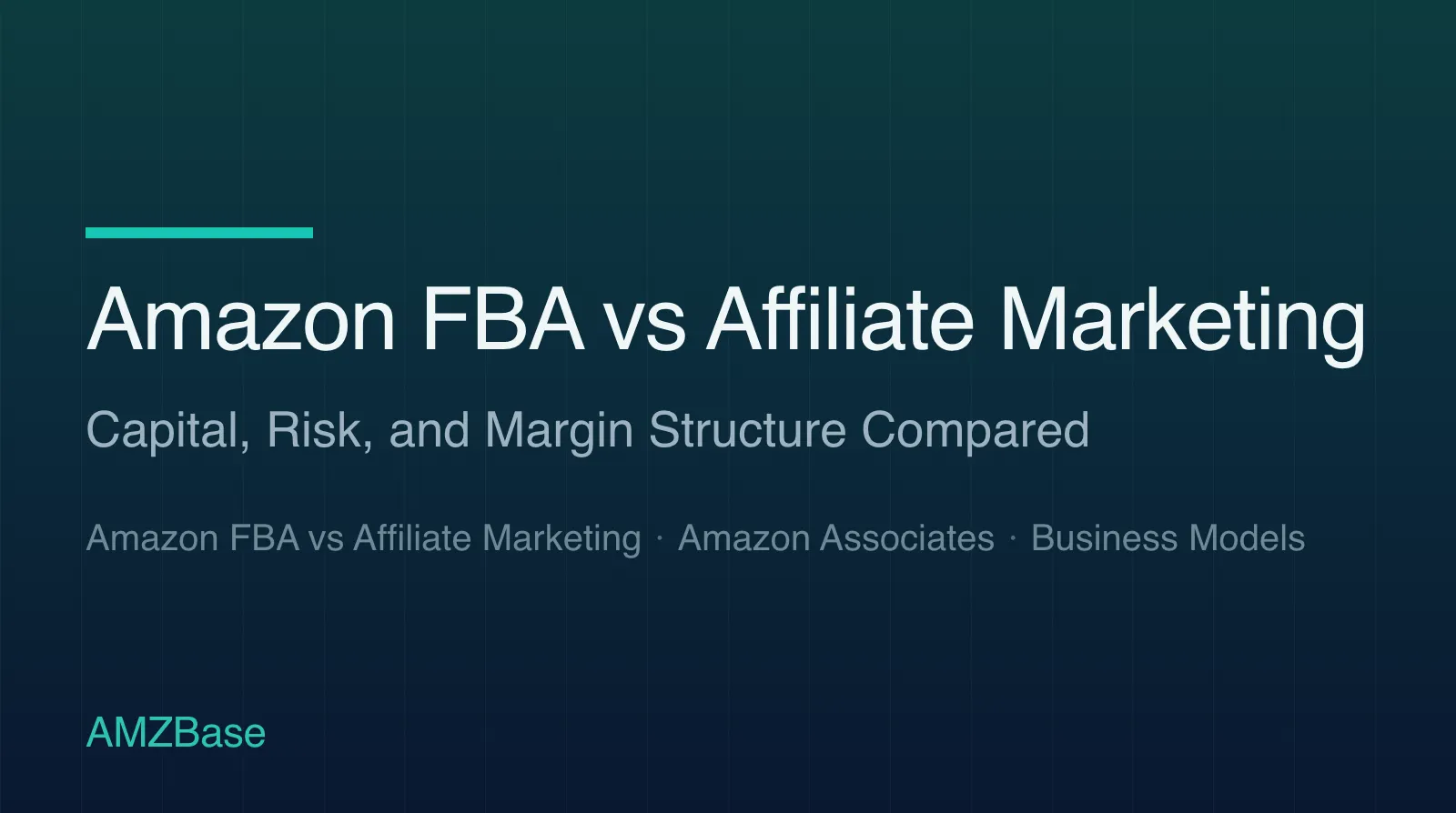 Amazon FBA vs affiliate marketing compared on capital, inventory risk, and margin structure