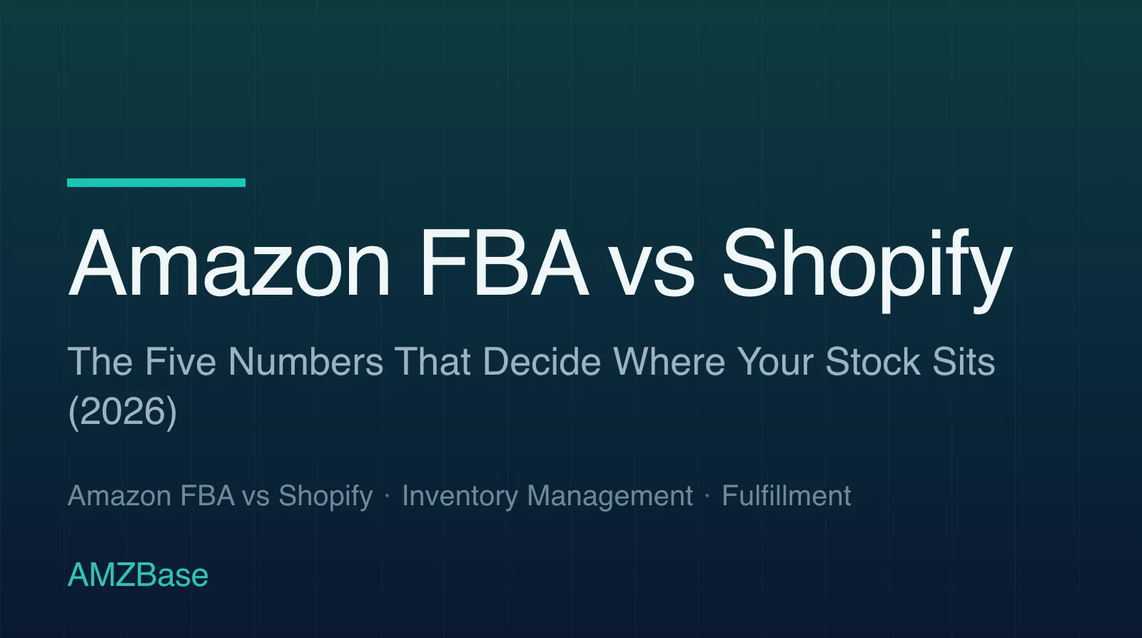 Amazon FBA vs Shopify title card