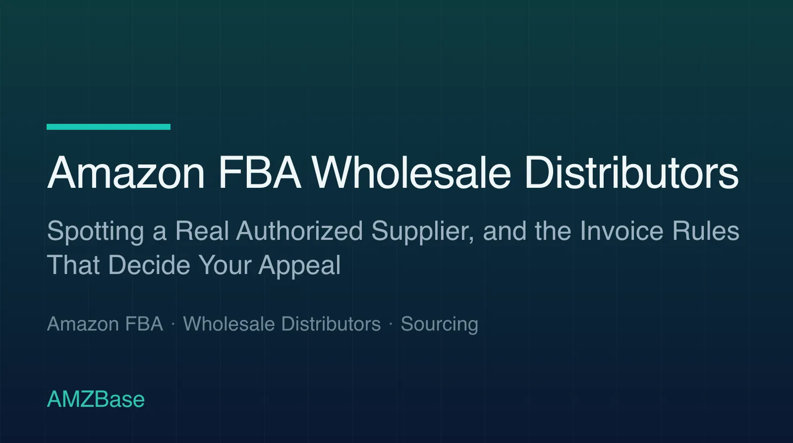 Amazon FBA Wholesale Distributors title card