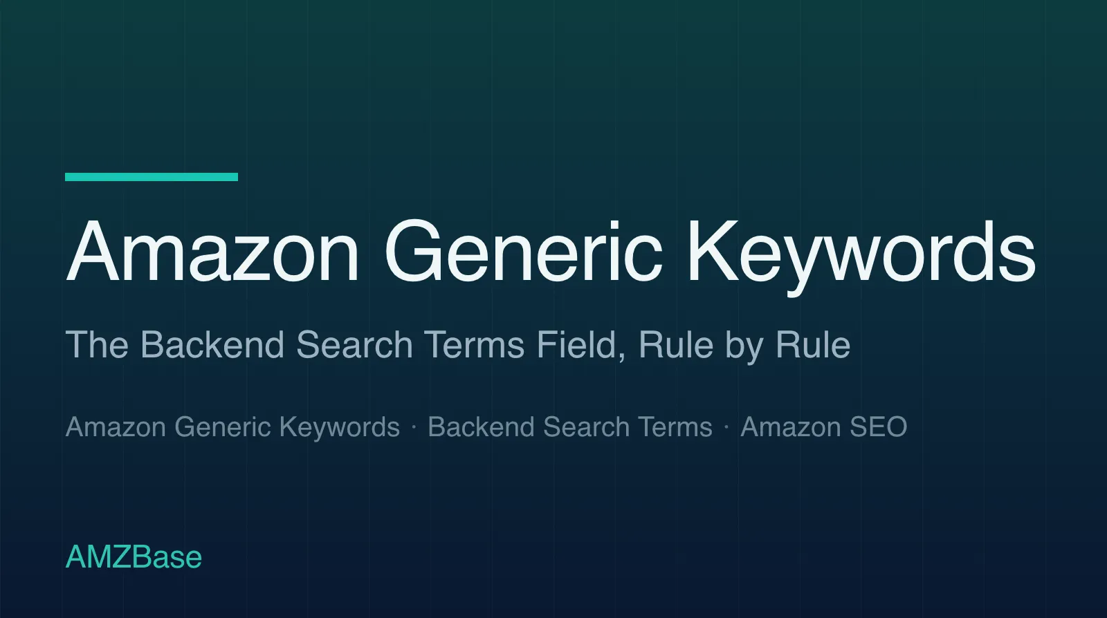 Amazon Generic Keywords title card