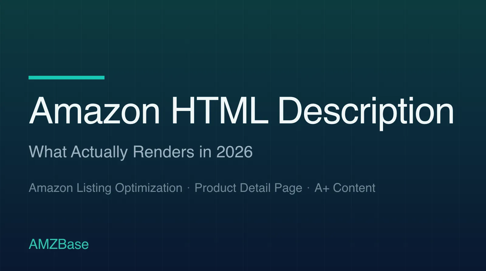 Amazon HTML Description title card