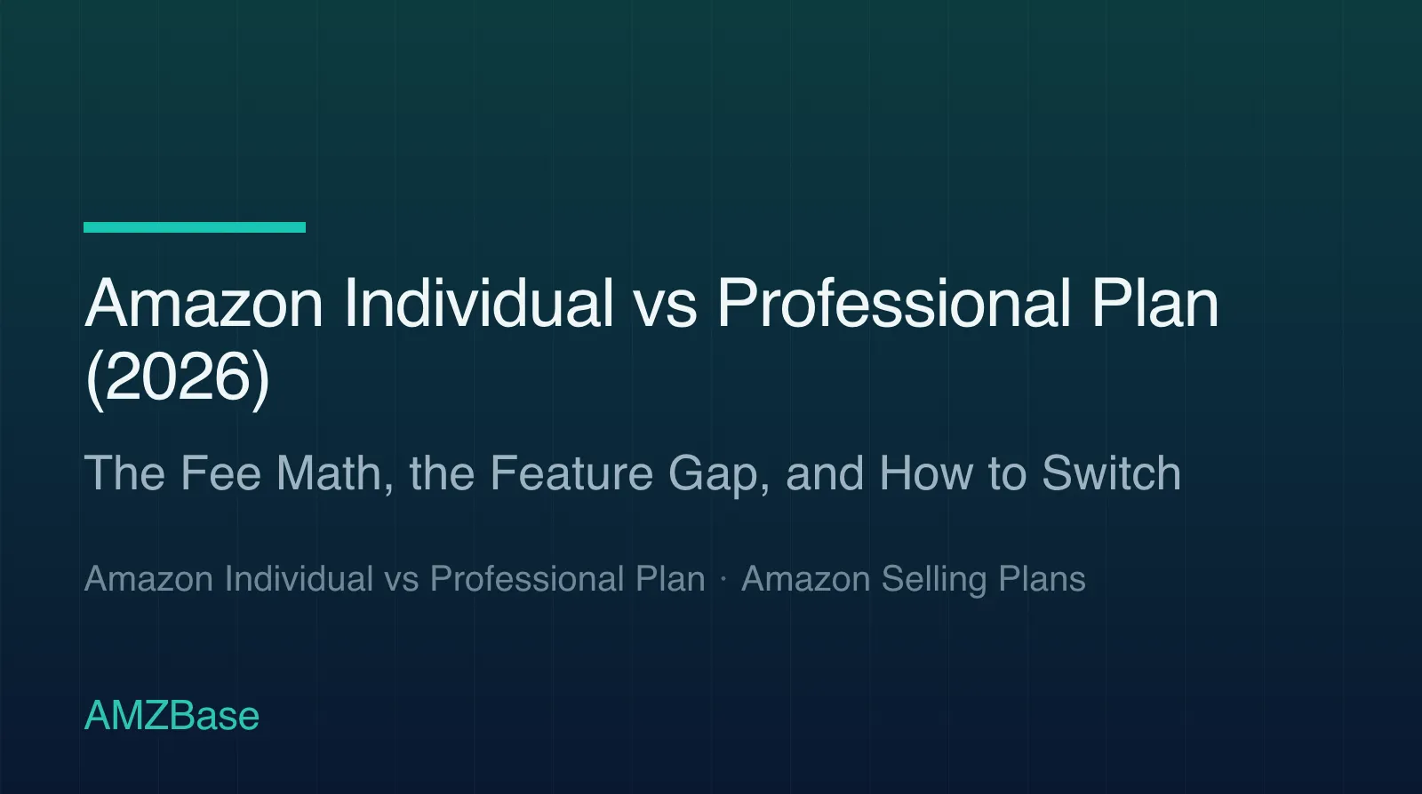 Amazon Individual vs Professional Plan (2026) title card