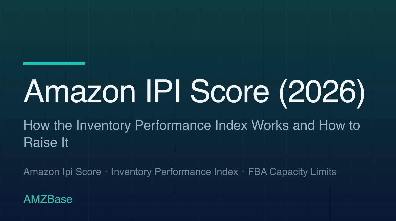 Amazon IPI Score (2026) title card