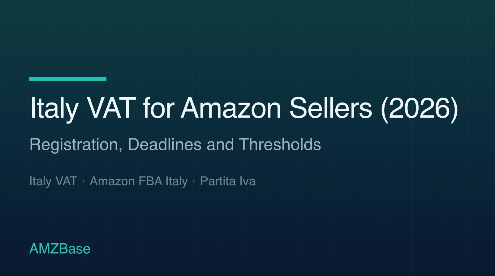 Italy VAT for Amazon Sellers (2026) title card