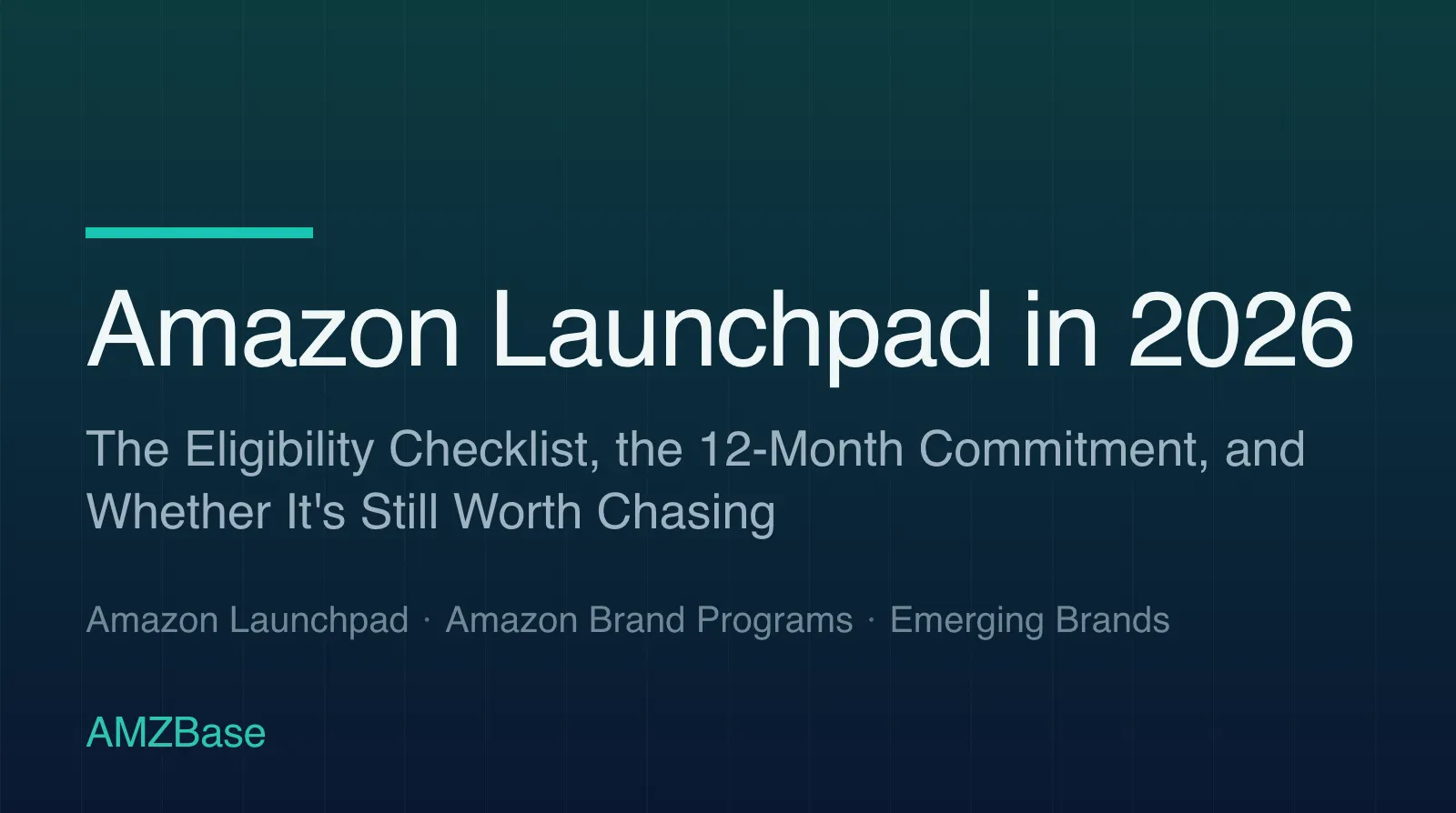 Amazon Launchpad in 2026 title card