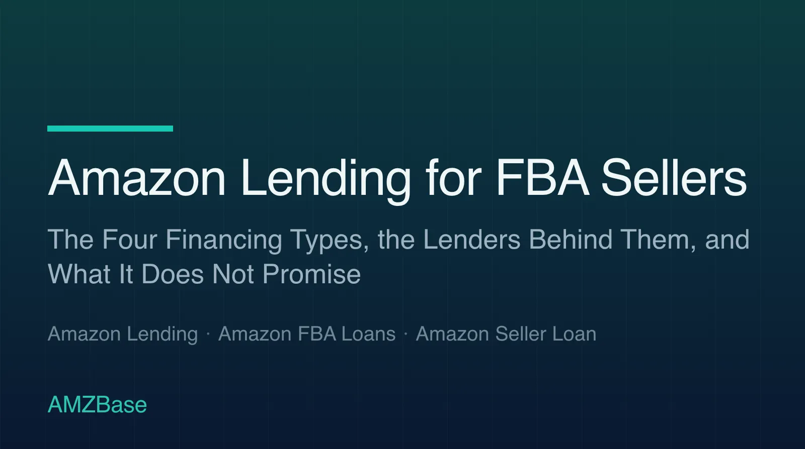 Amazon Lending for FBA sellers: term loans, SBA 7(a) loans, merchant cash advances and lines of credit