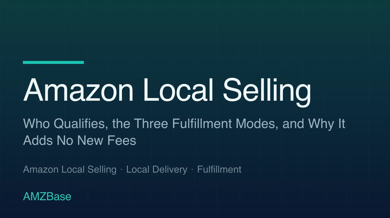 Amazon Local Selling title card