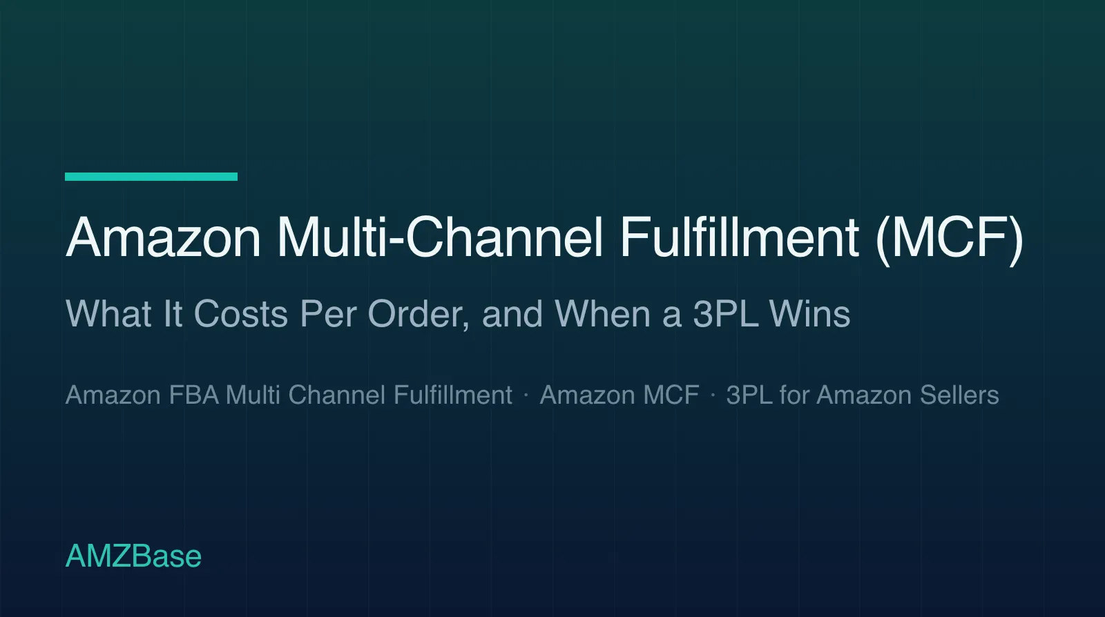 Amazon Multi-Channel Fulfillment (MCF) title card