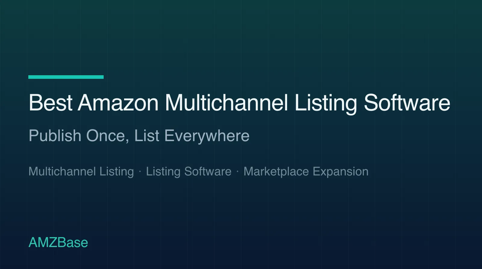 Best Amazon Multichannel Listing Software title card