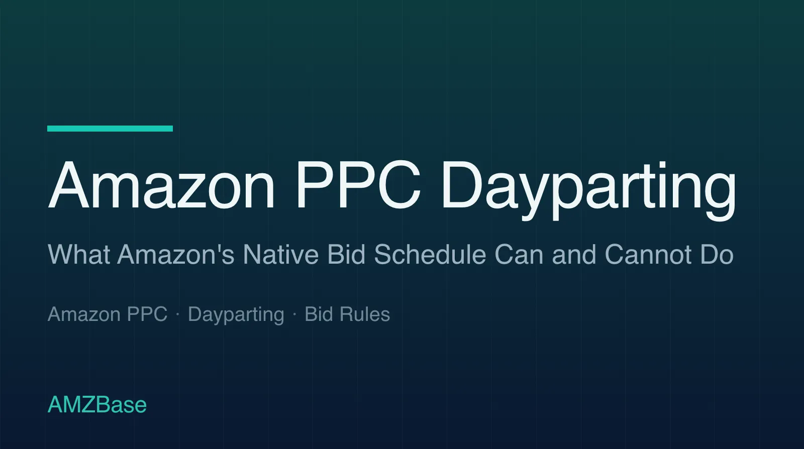 Amazon PPC Dayparting title card