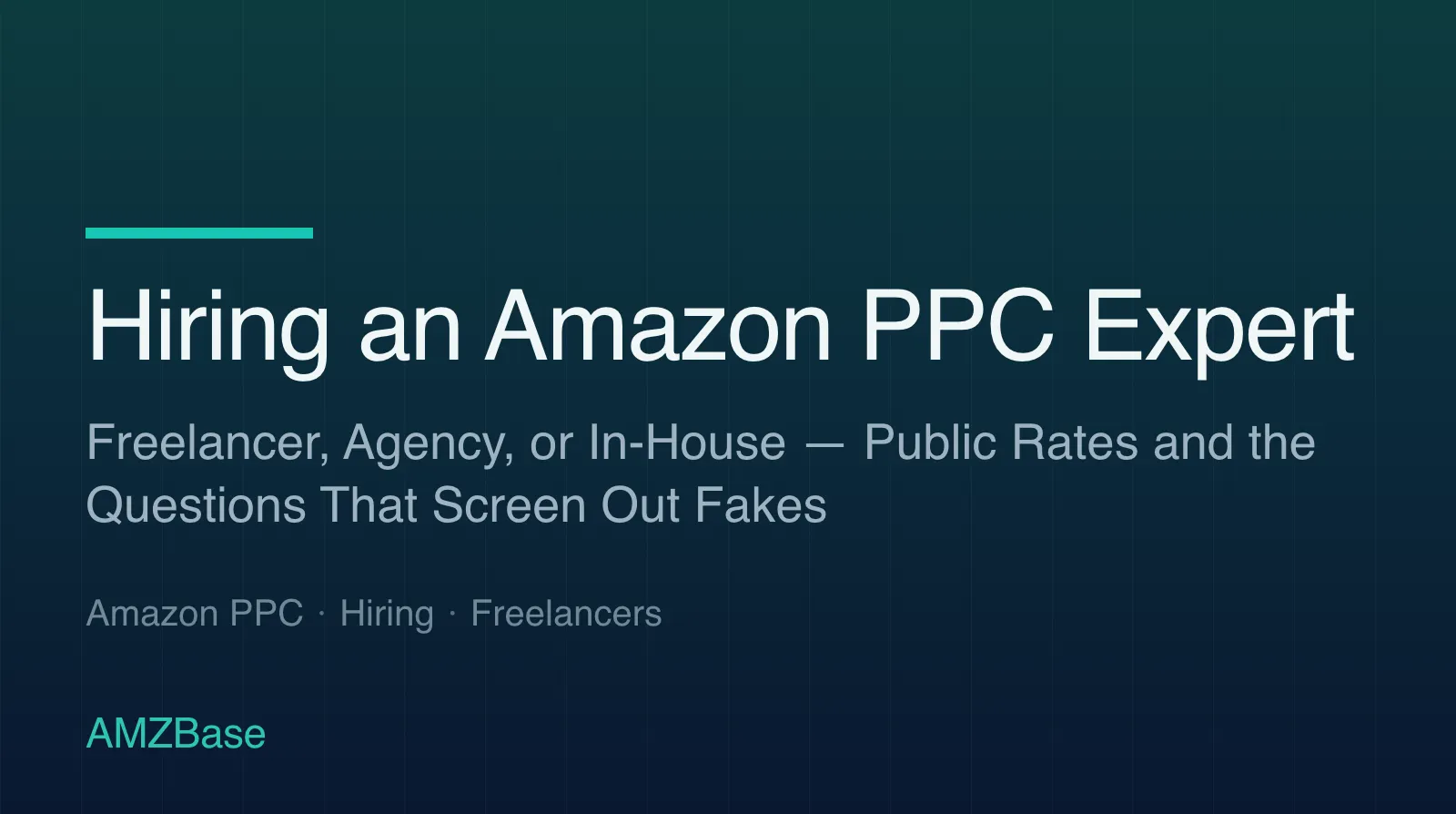 Hiring an Amazon PPC Expert title card