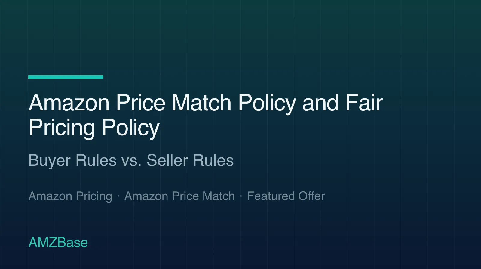 Amazon Price Match Policy and Fair Pricing Policy title card
