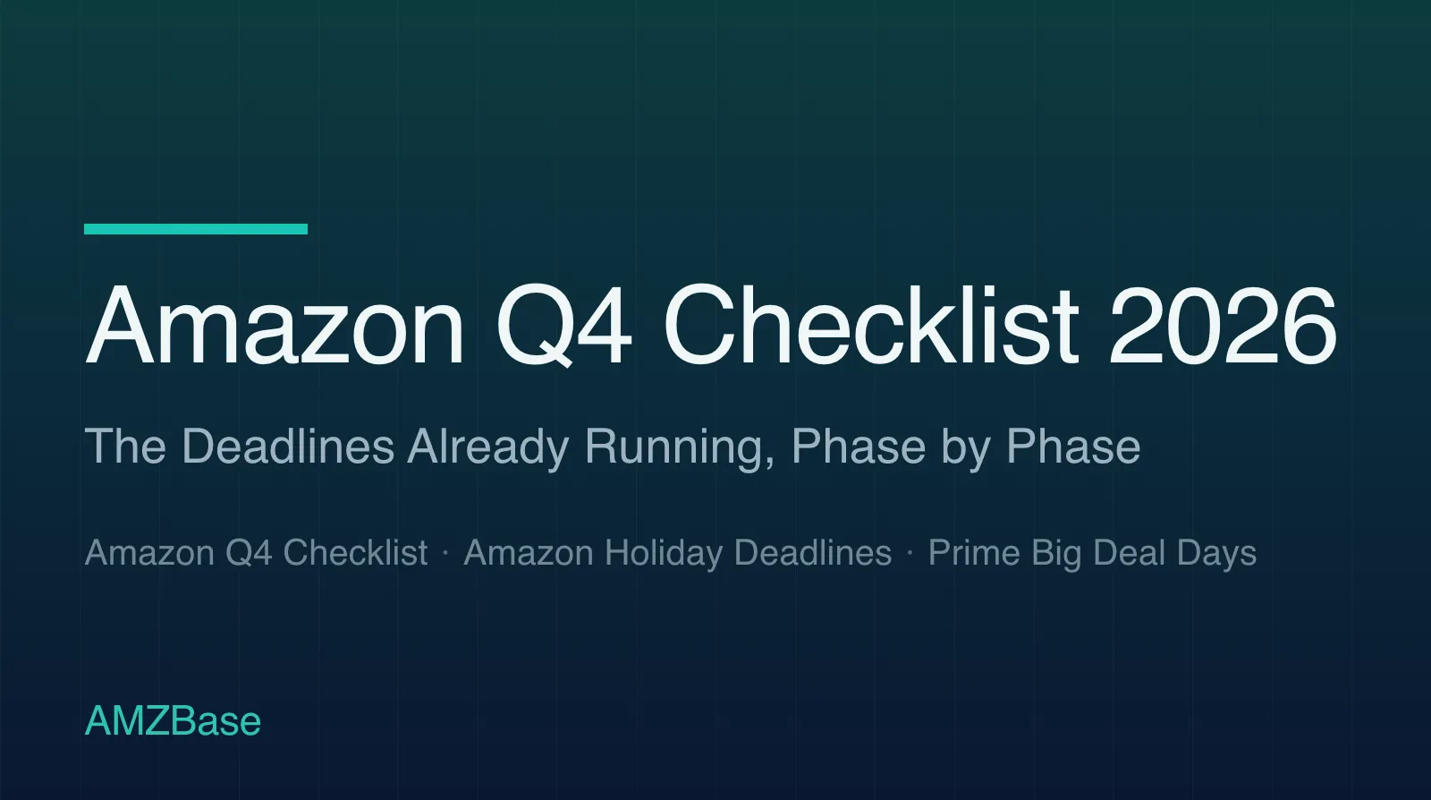 Amazon Q4 Checklist 2026 title card