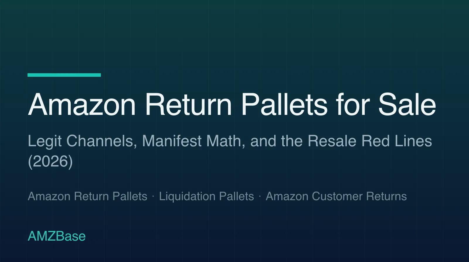 Amazon Return Pallets for Sale title card