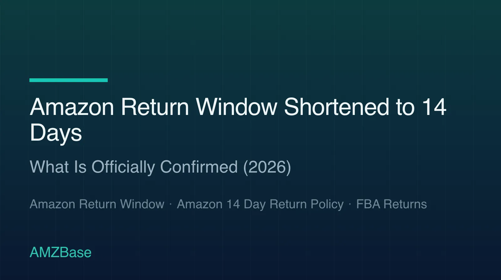Amazon Return Window Shortened to 14 Days title card