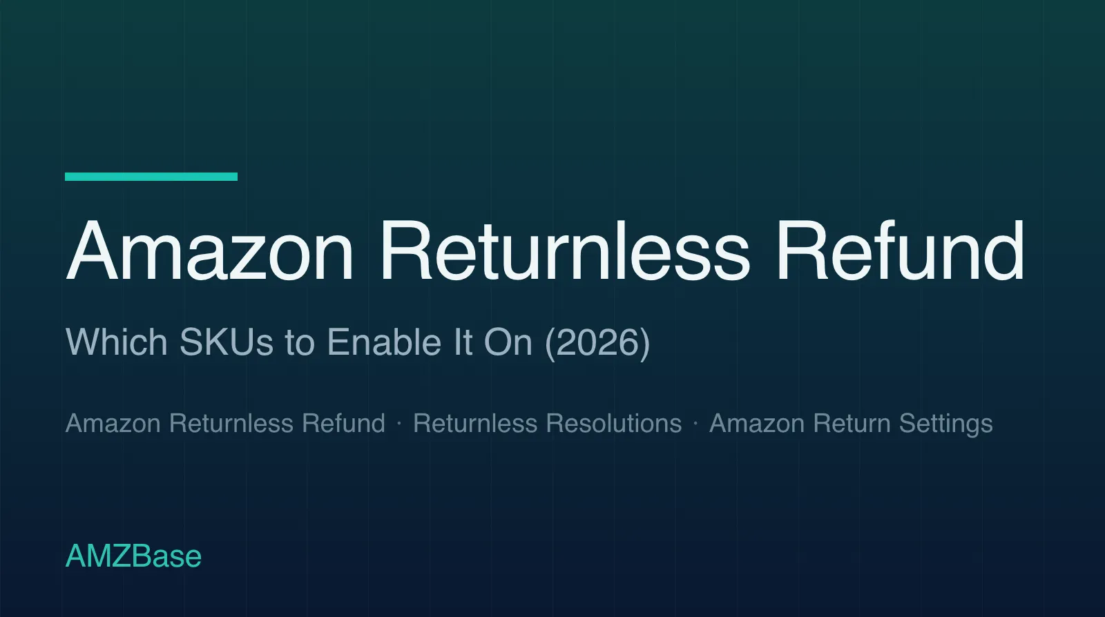 Amazon Returnless Refund title card