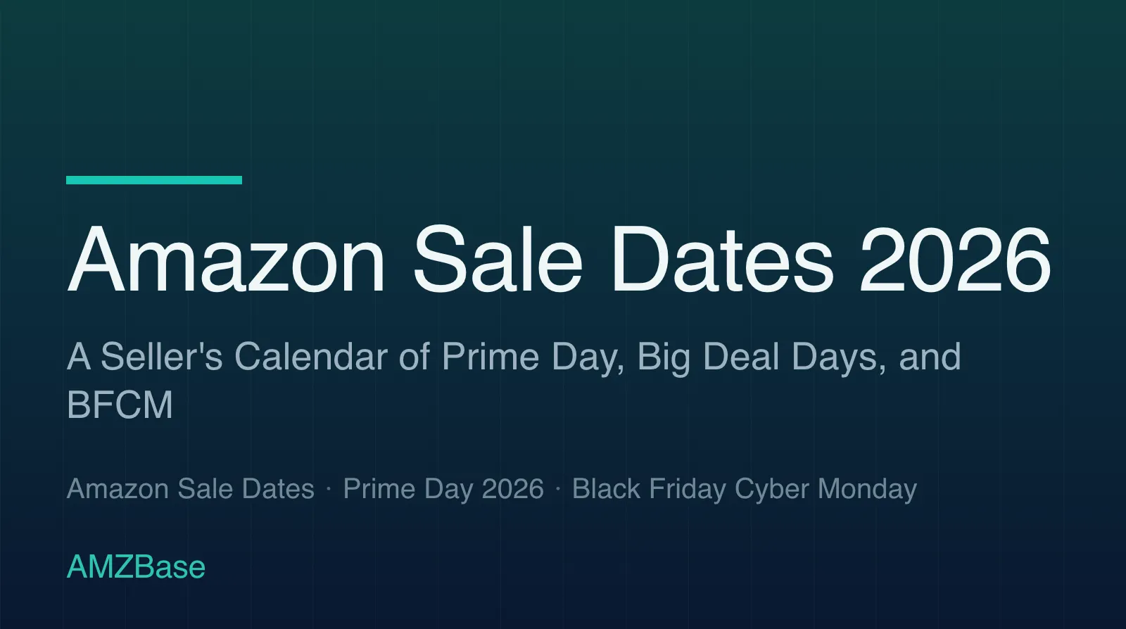 Amazon Sale Dates 2026 title card