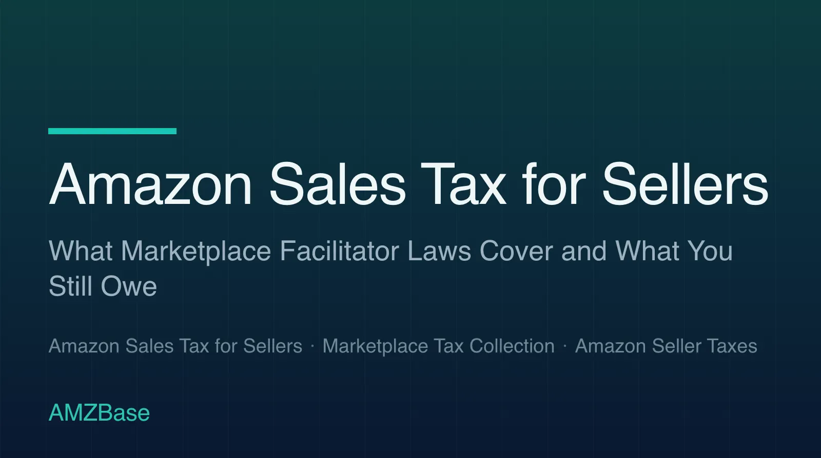 Amazon Sales Tax for Sellers title card