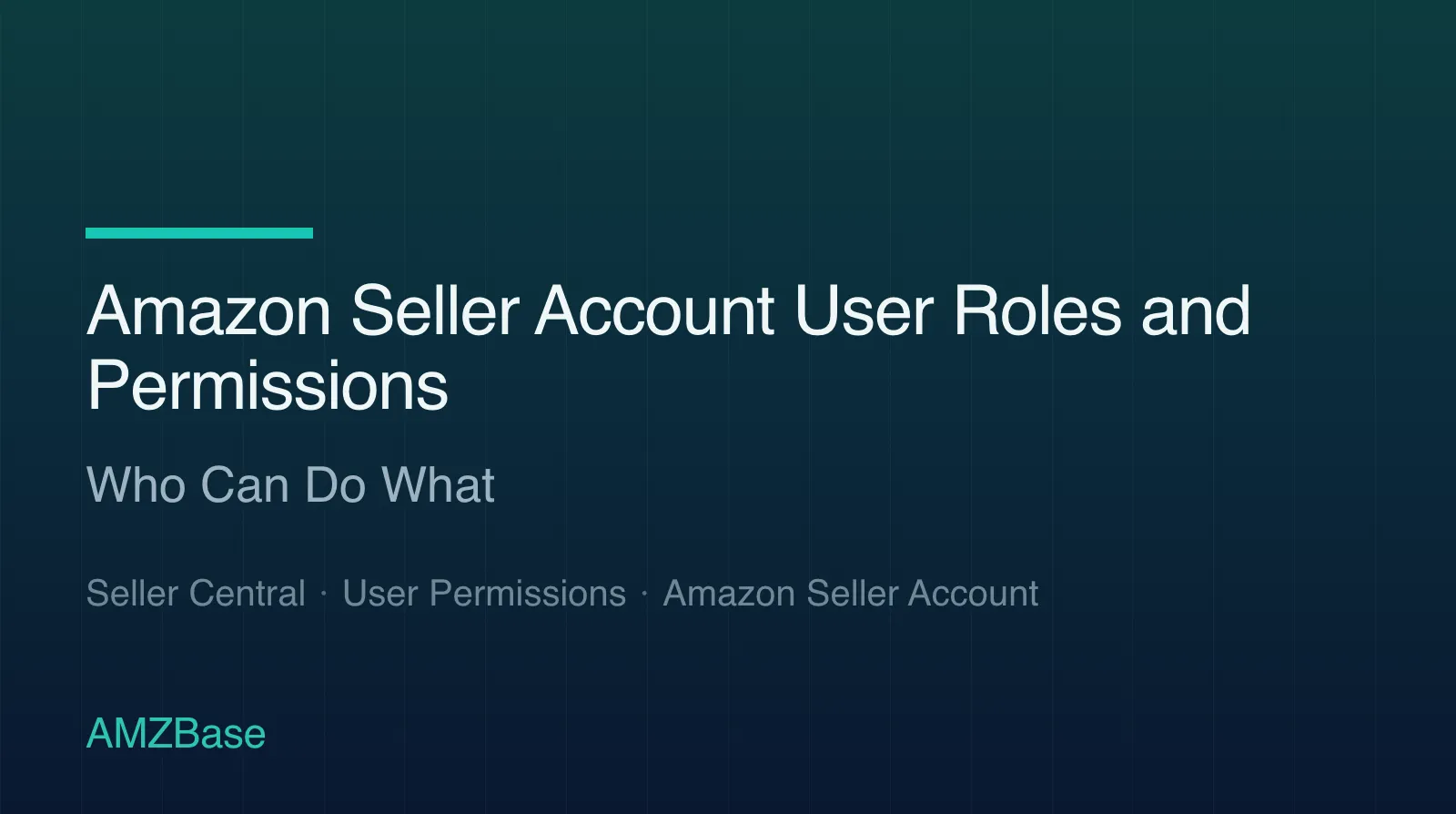 Amazon Seller Account User Roles and Permissions title card