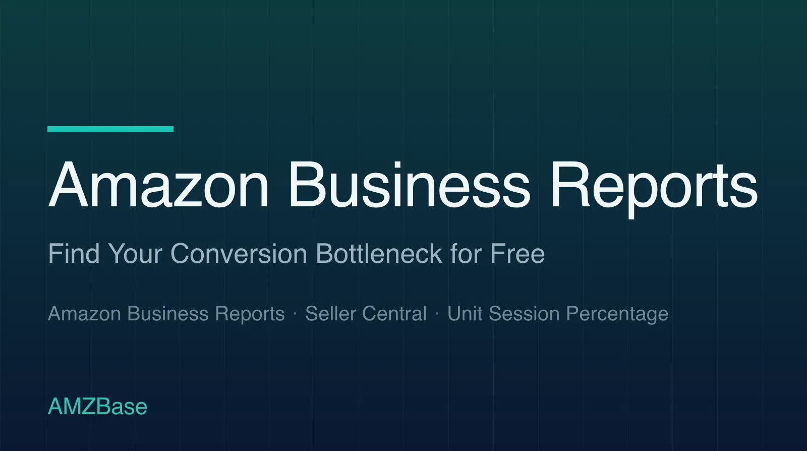 Amazon Business Reports title card