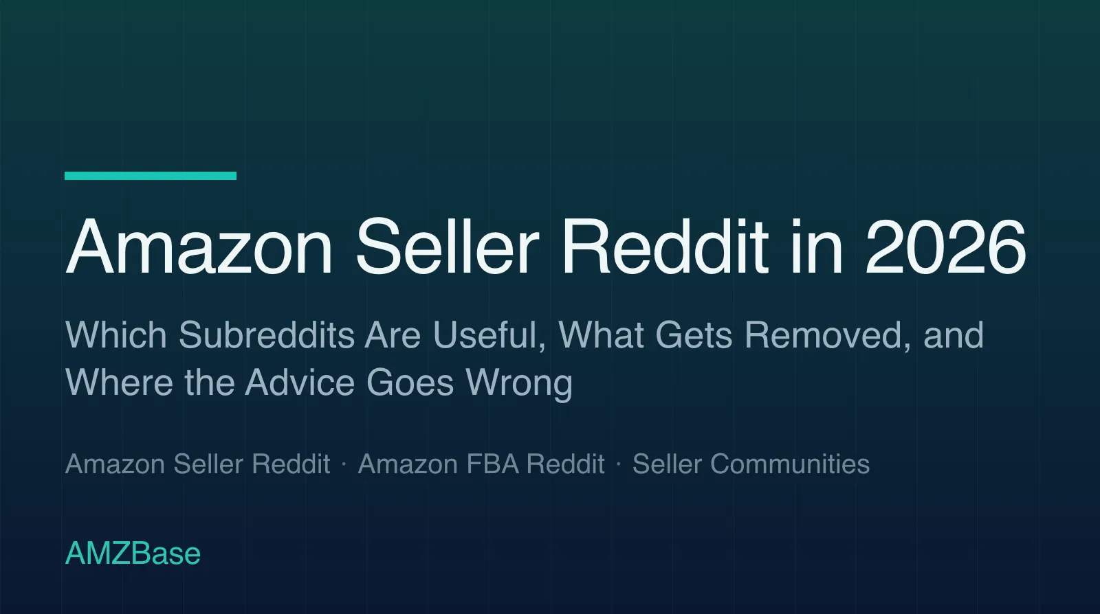 Amazon Seller Reddit in 2026 title card