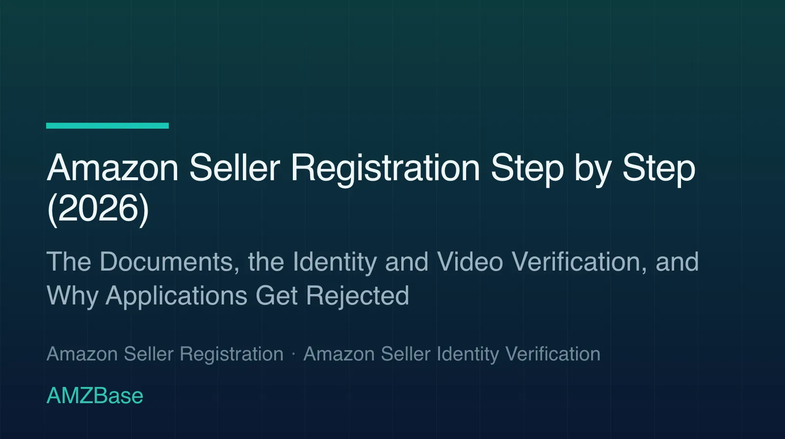 Amazon Seller Registration Step by Step (2026) title card