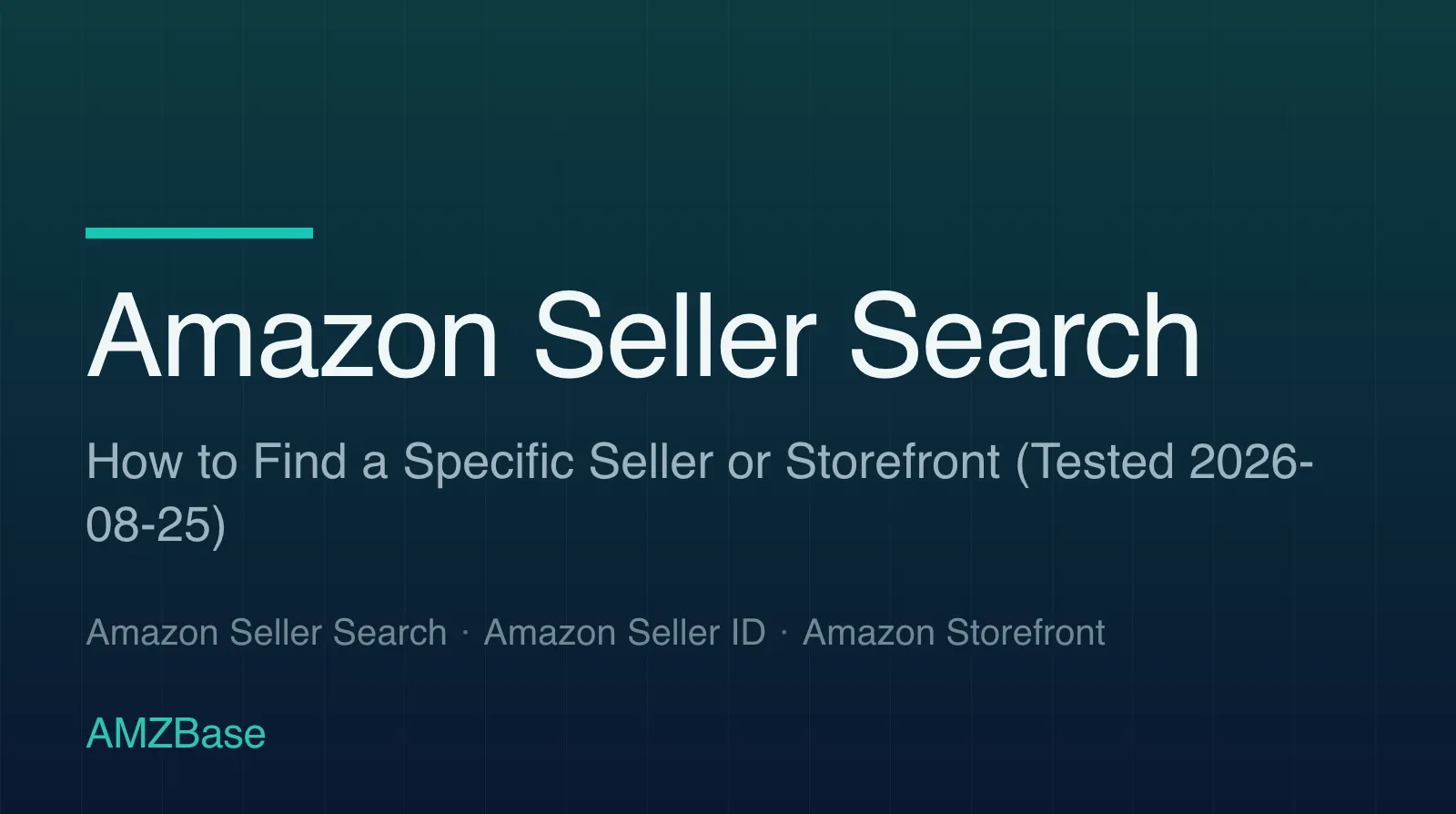 Amazon Seller Search title card