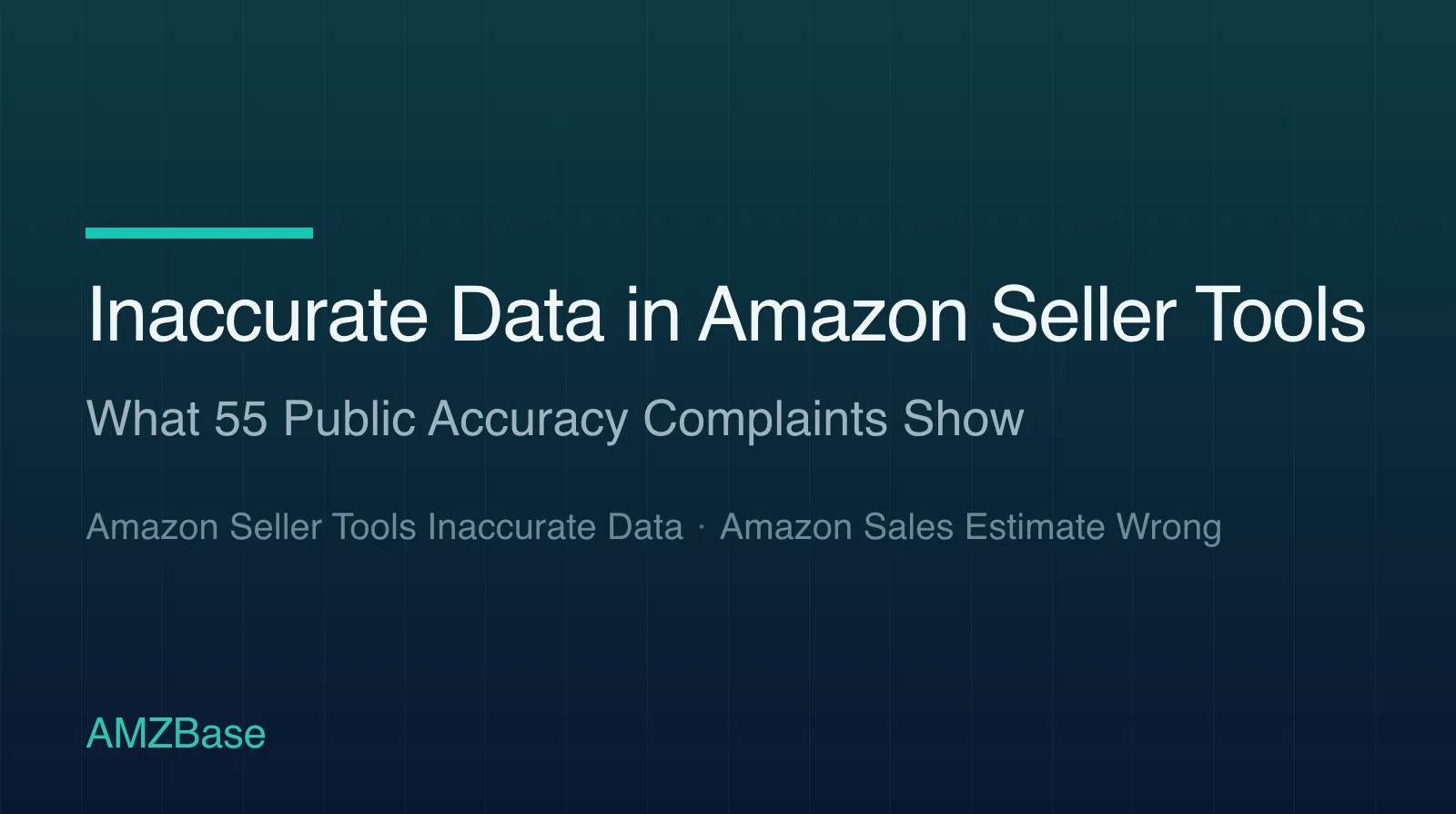Inaccurate Data in Amazon Seller Tools title card