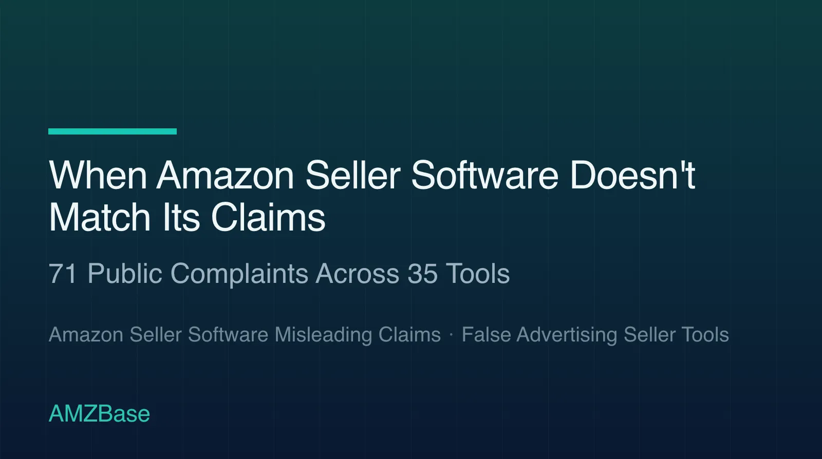 When Amazon Seller Software Doesn't Match Its Claims title card